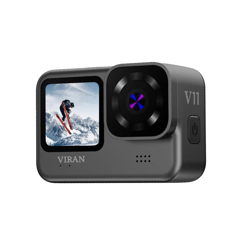 Action Cam VIRAN – Videocamera sportiva Wi-Fi 5K e 4K60FPS con stabilizzatore d'immagine, corpo impermeabile, telecomando, doppio schermo, registratore Pro Drive