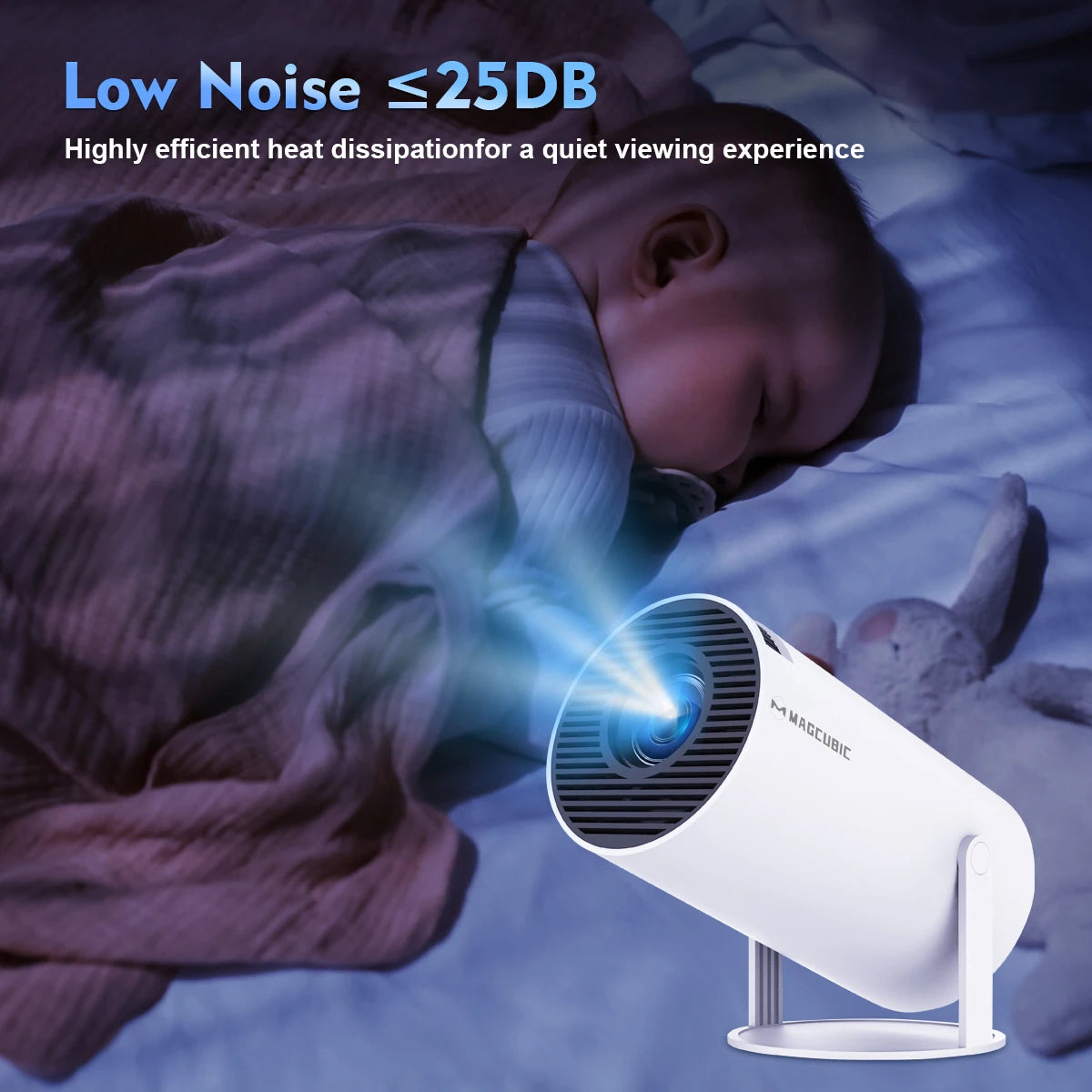 Proiettore Magcubic HY300 Pro 4K LED – Cinema per la casa e l'esterno – Android 11, Dual WiFi6, BT 5.0, 260 lumen ANSI, 1080P