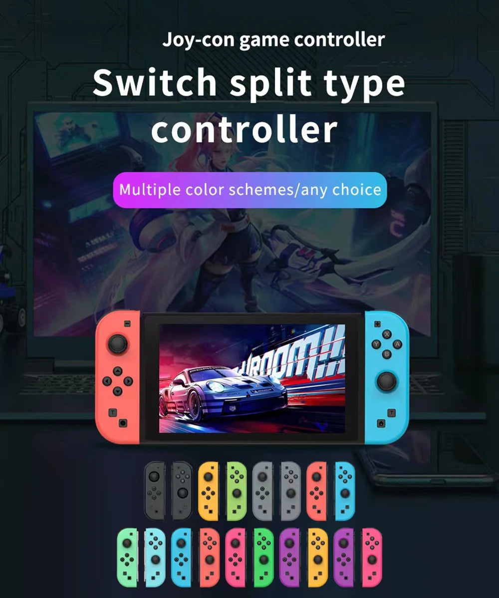 Controller NS Joycons – Gamepad wireless Bluetooth per Switch, vibrazione, turbo, riattivazione, impugnatura da gioco e controllo joystick