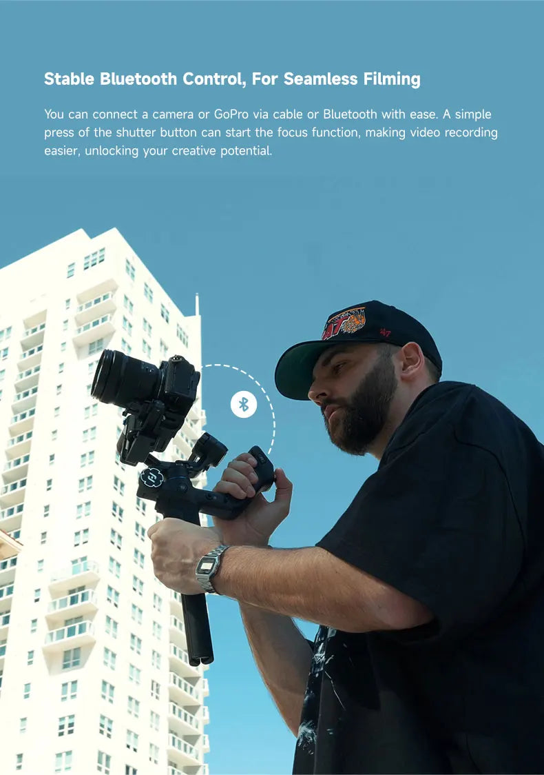 FeiyuTech Stabilizer Mini – Gimbal per smartphone a 3 assi con tracciamento AI, modulo intelligente integrato per fotocamere Mini 3 e Mini 3 Pro