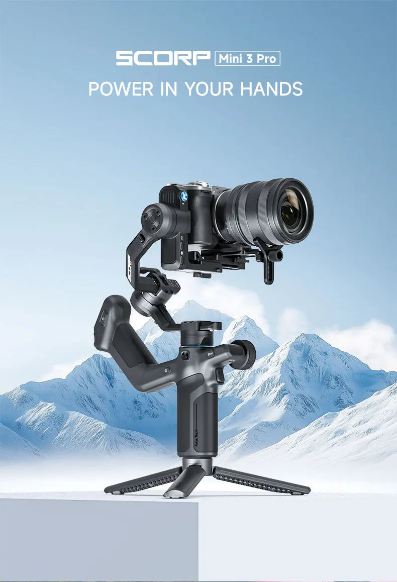 FeiyuTech Stabilizer Mini – Gimbal per smartphone a 3 assi con tracciamento AI, modulo intelligente integrato per fotocamere Mini 3 e Mini 3 Pro