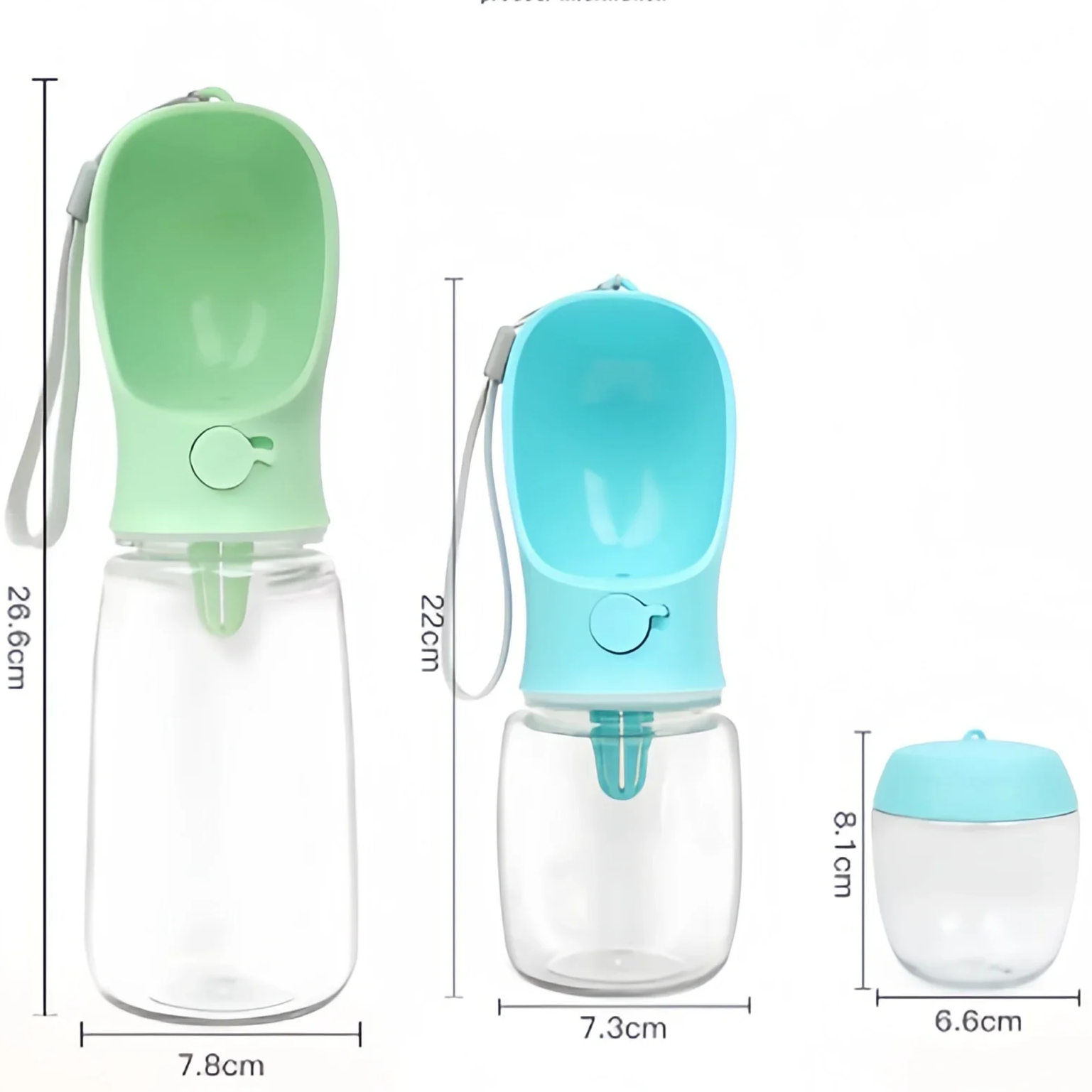 Borraccia Portatile Pet 350ml con Contenitore Cibo e Acqua, Ciotola da Viaggio per Cani e Gatti, Dispenser Antigoccia da Esterno per Cuccioli e Animali di Piccola Taglia