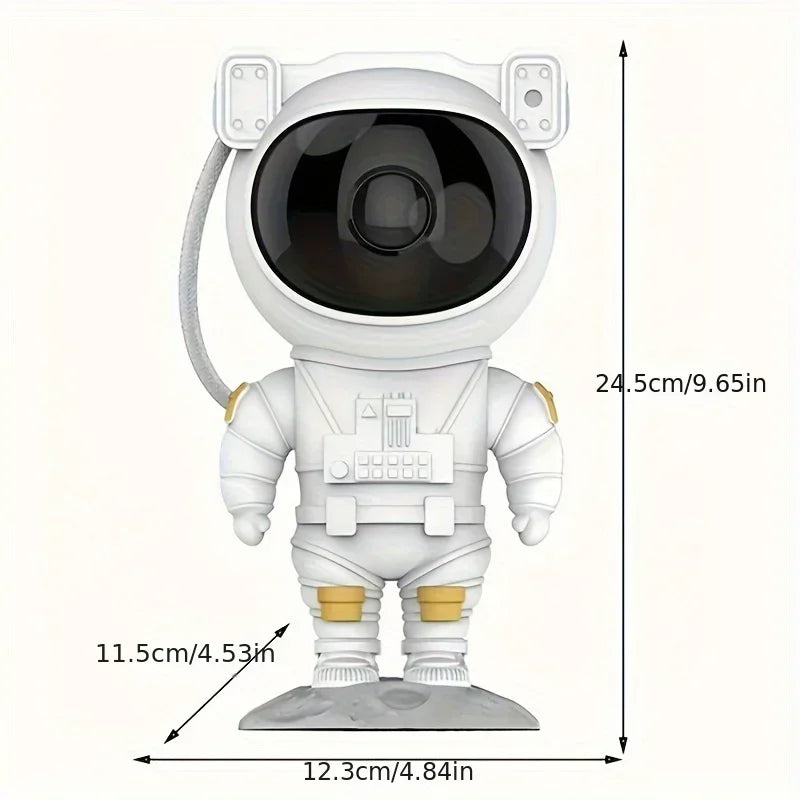 Lampada Spaceman - Proiettore di luce notturna a sette colori con 8 effetti nebulosa, proiezione di stelle con telecomando per uso interno in camera da letto