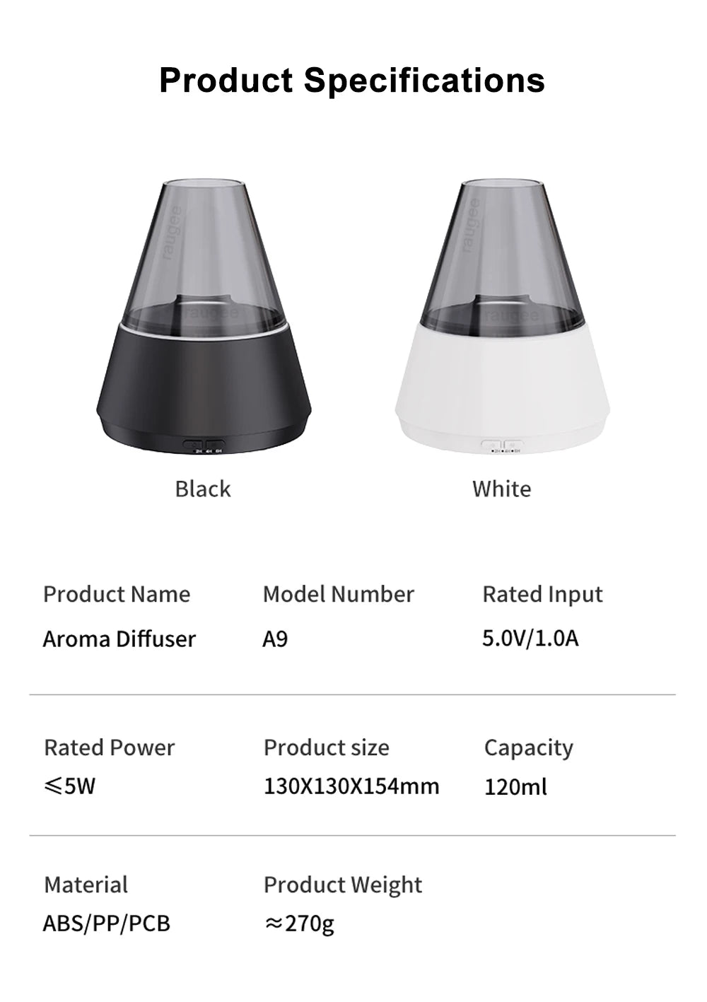 Umidificatore d'aria - Diffusore di oli essenziali aromatici con luce notturna a fiamma colorata, mini umidificatore di fragranze USB per casa e stanza