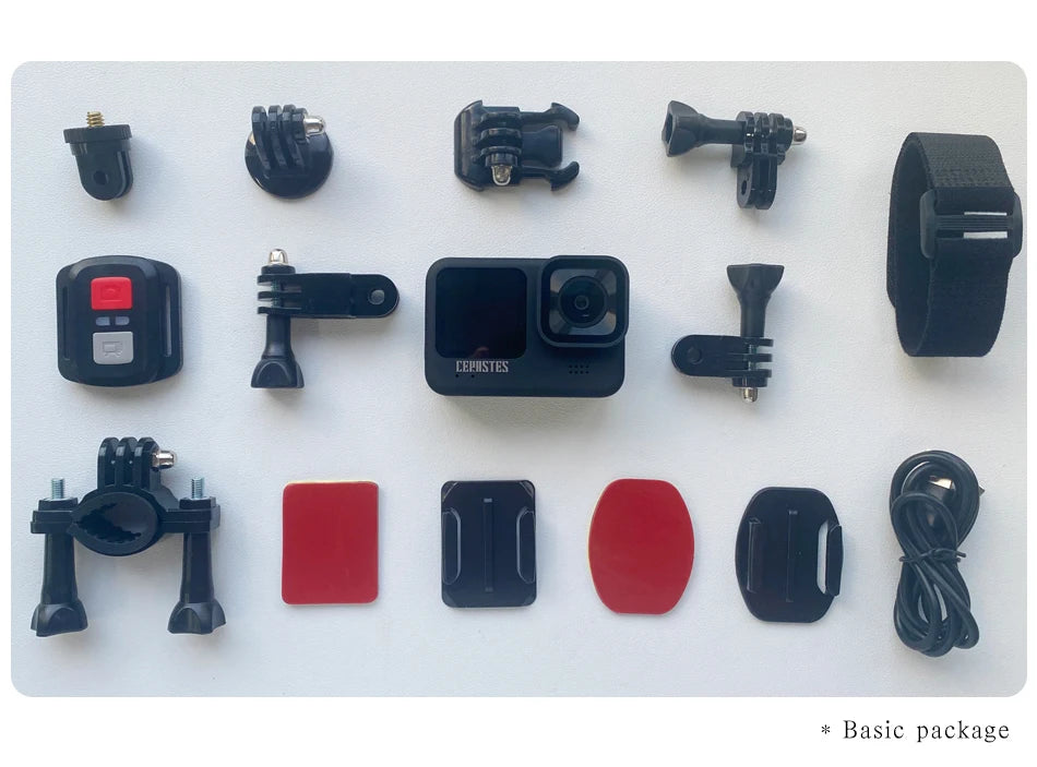 Action Cam CERASTES – V11 5K/4K60FPS Wi-Fi Impermeabile Sport Cam con Anti-Shake, Telecomando, Doppio Schermo e Registrazione Pro Drive