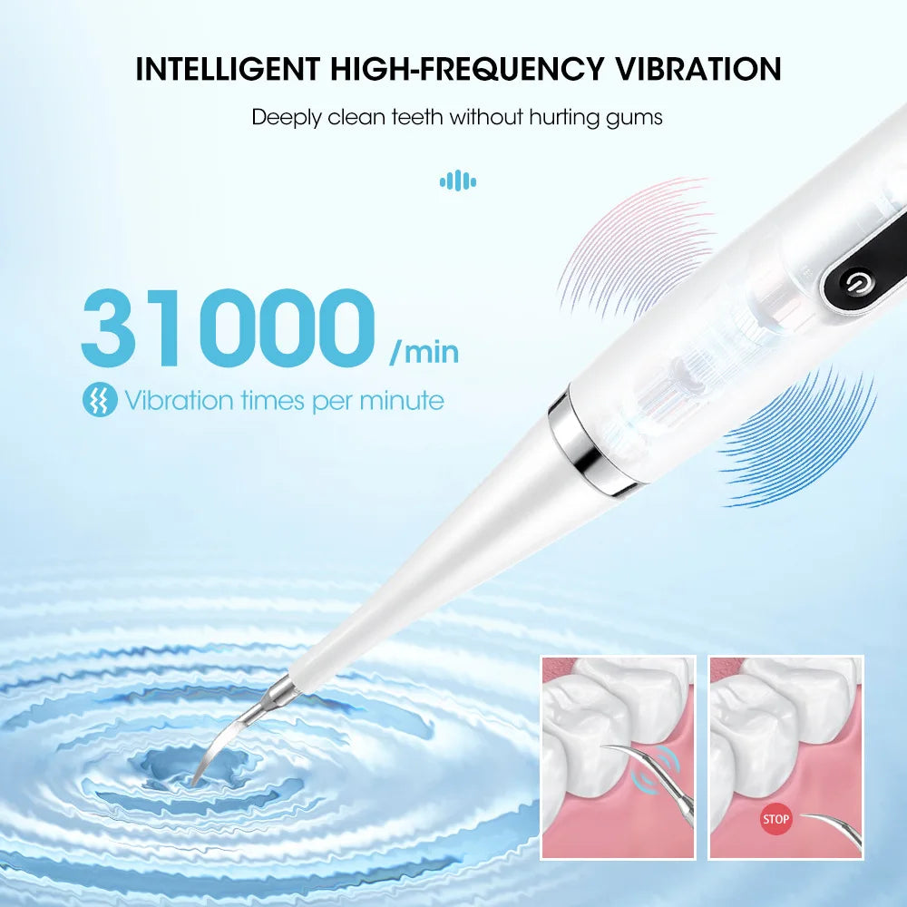 Kit Igiene Orale Sonico 2 in 1, Ablatore e Spazzolino Elettrico per Pulizia Profonda - Rimozione di Tartaro, Placca e Macchie
