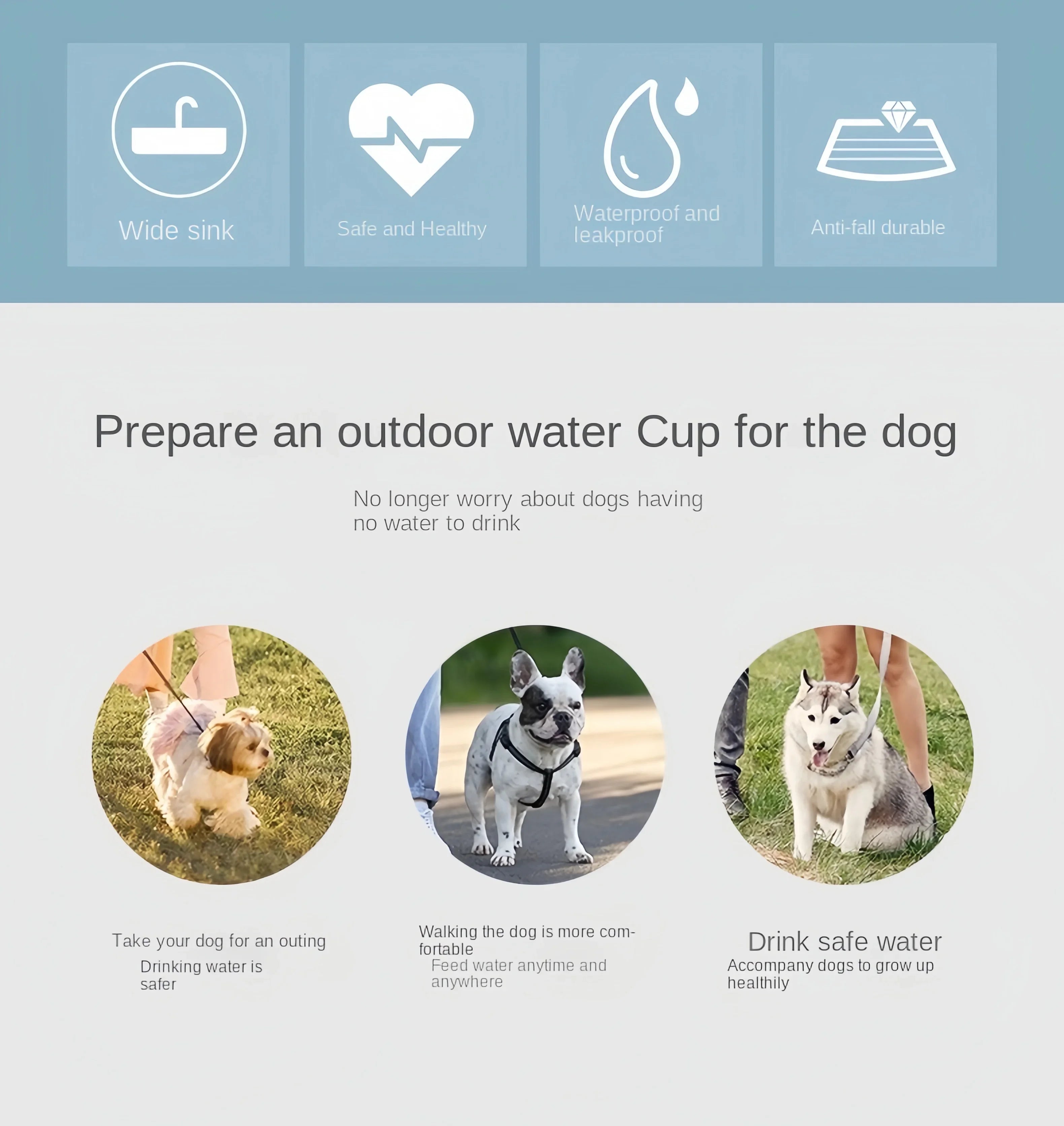 Borraccia Portatile Pet 550ml con Contenitore Cibo e Acqua, Ciotola da Viaggio per Cani e Gatti, Dispenser Antigoccia da Esterno per Cuccioli e Animali di Piccola Taglia