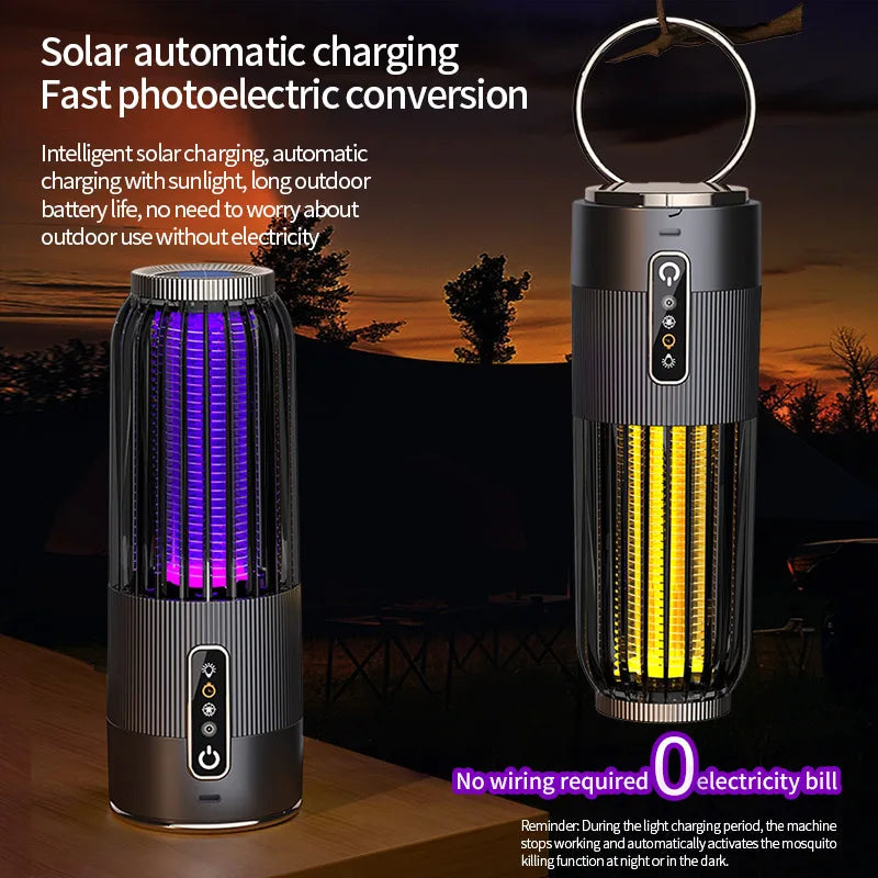 Xiaomi Mosquito Lamp Powerful Electric Killer with Solar USB Charging, Timing Function, Safe Repellent for Infants, Pregnant Women and Outdoor Use