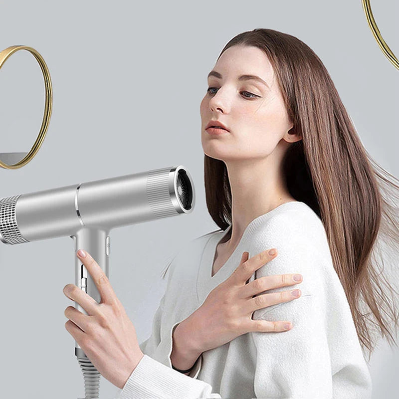 Asciugacapelli – Tecnologia professionale agli ioni negativi, asciugatura rapida, silenzioso, strumento per lo styling compatto e portatile
