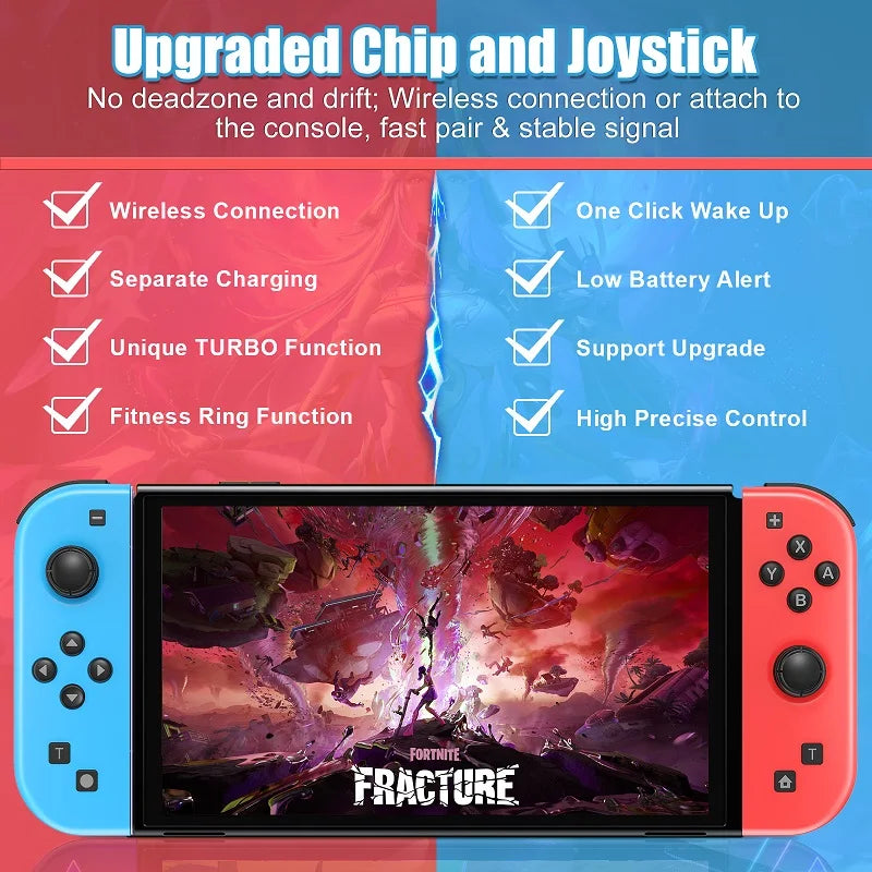 Controller NS Joycons – Gamepad wireless Bluetooth per Switch, vibrazione, turbo, riattivazione, impugnatura da gioco e controllo joystick