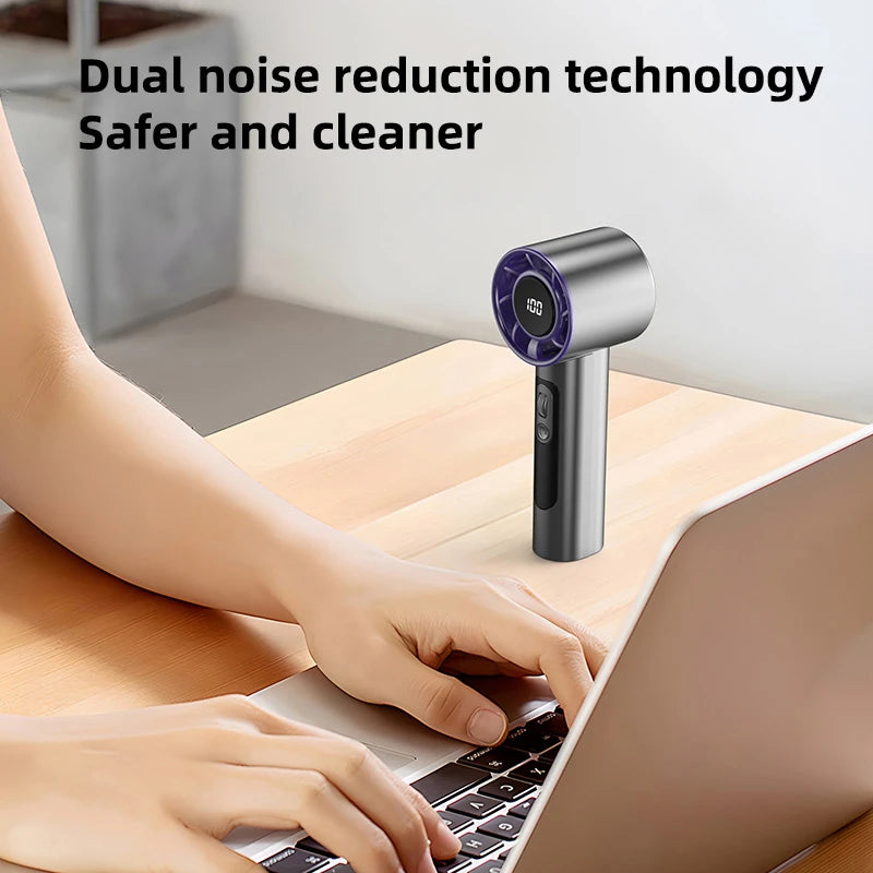 Ventilatore portatile turbo Xiaomi F08 con display a LED, regolazione a 100 velocità, batteria a lunga durata e ricarica rapida USB