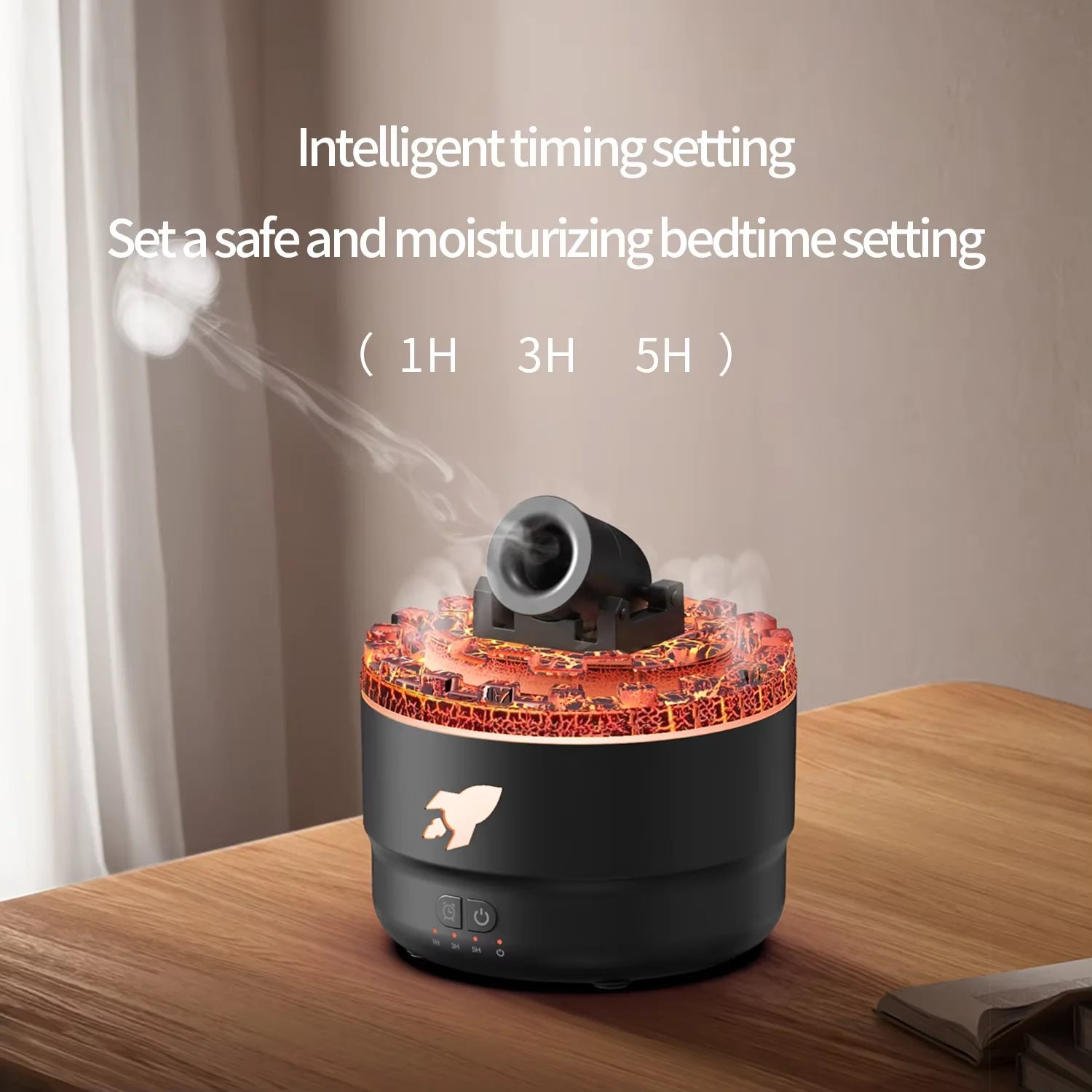 Diffusore di Oli Essenziali Lava Crack – Umidificatore Nebbia Vulcano