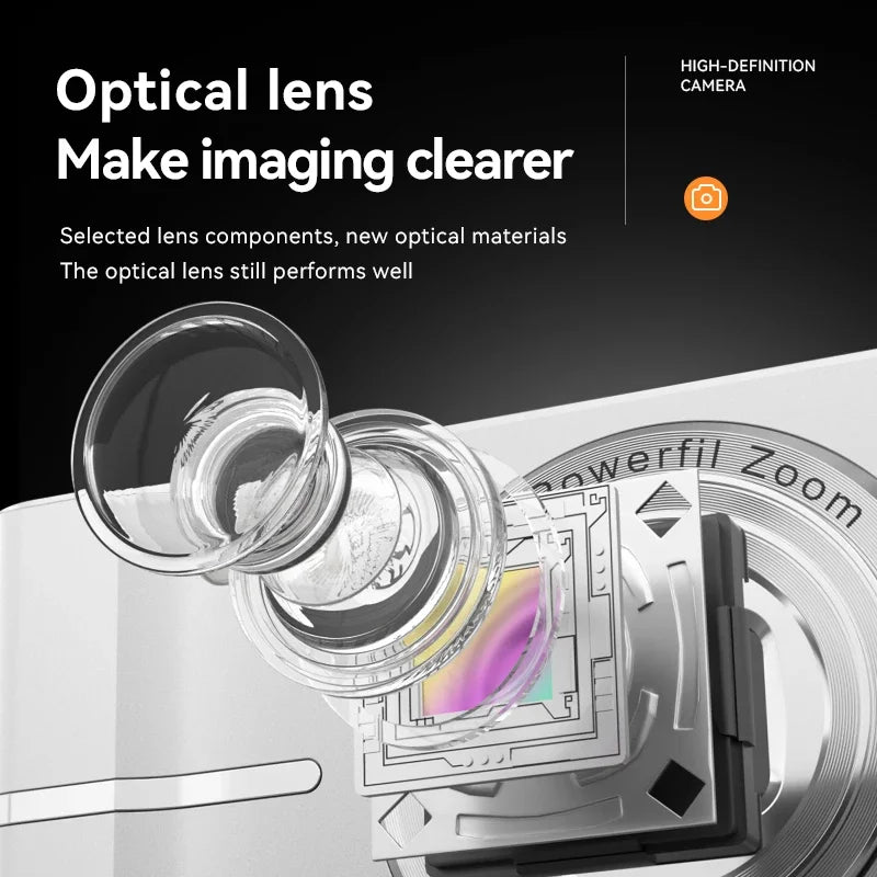 Fotocamera digitale Xiaomi: videoregistratore compatto 4K 50MP con zoom 16x, anti-vibrazione, flash e funzioni di ripresa all'aperto
