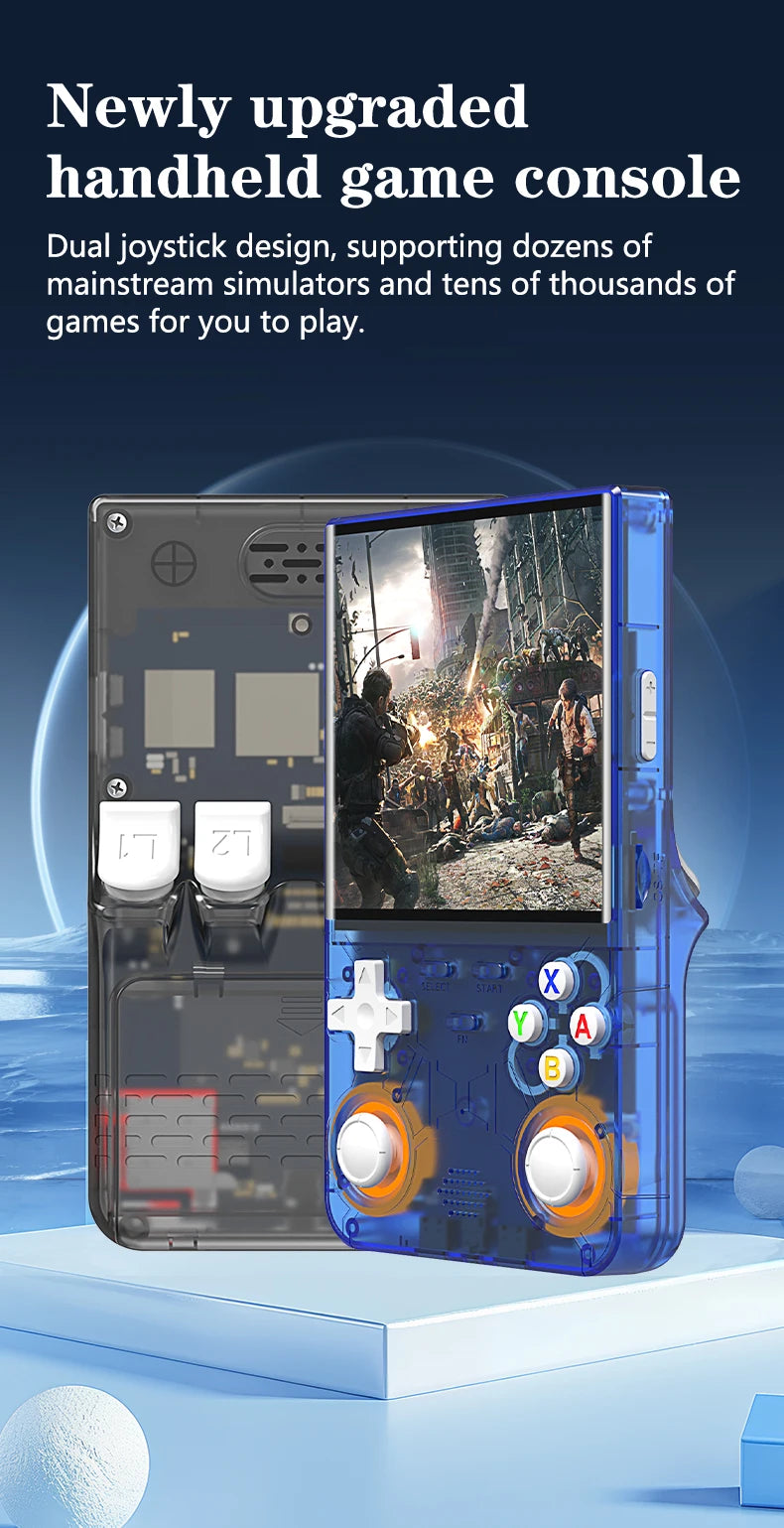 Console R36 – Ultra Retro Handheld, display da 4,0", sistema Linux open source, 128 GB di spazio di archiviazione, lettore di videogiochi portatile