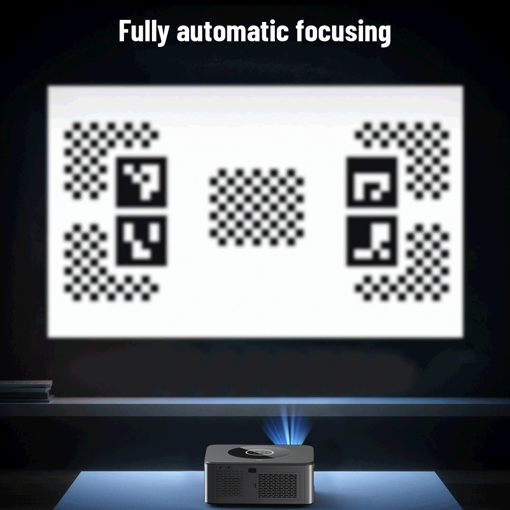 Proiettore XIWBSY – LED Android 4K, 800 ANSI, 25.000 lumen, WiFi 6 e Bluetooth, messa a fuoco automatica e Keystone, sistema video home theater