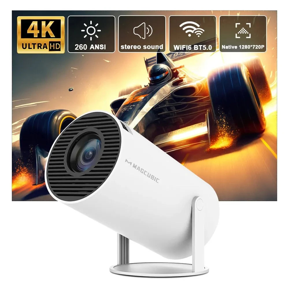 Proiettore Magcubic HY300 Pro 4K LED – Cinema per la casa e l'esterno – Android 11, Dual WiFi6, BT 5.0, 260 lumen ANSI, 1080P