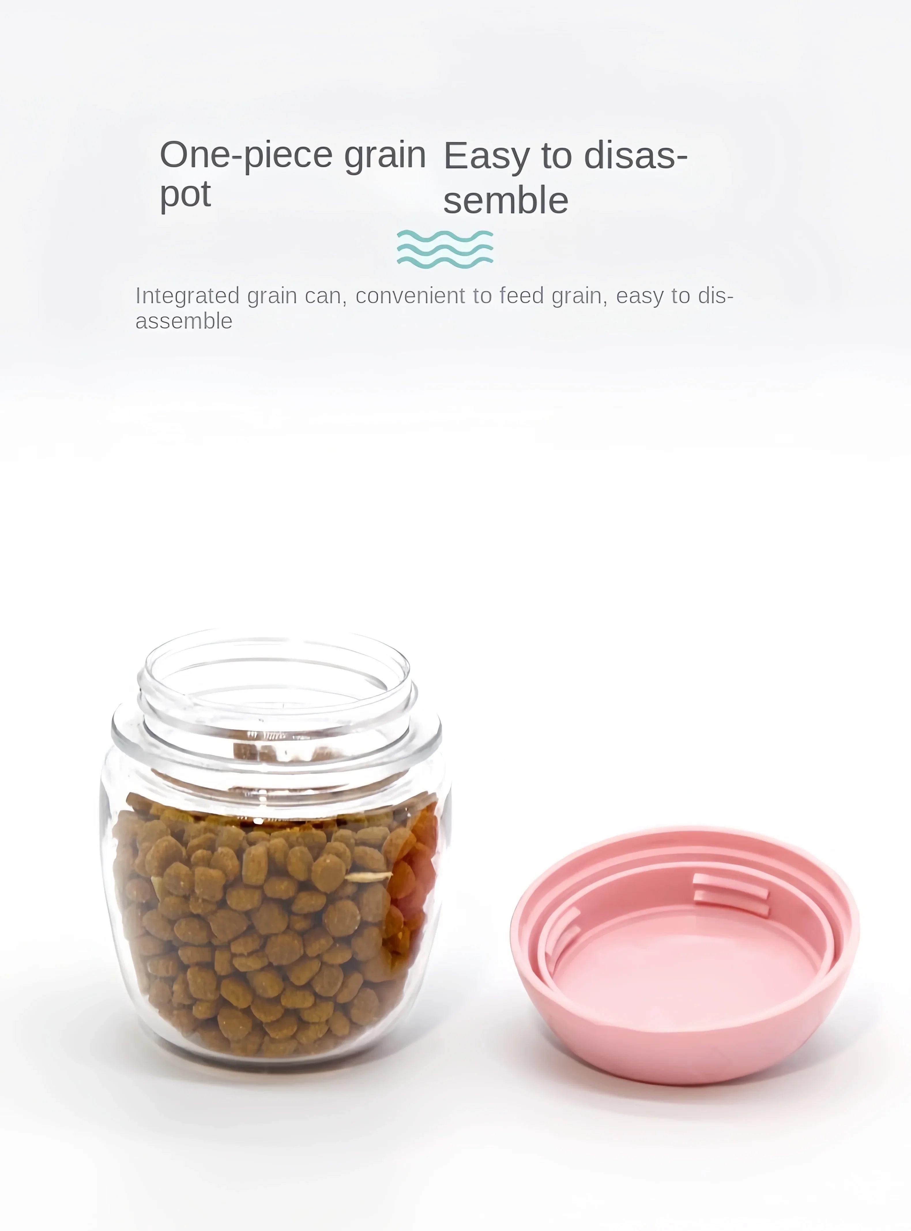 Borraccia Portatile Pet 550ml con Contenitore Cibo e Acqua, Ciotola da Viaggio per Cani e Gatti, Dispenser Antigoccia da Esterno per Cuccioli e Animali di Piccola Taglia