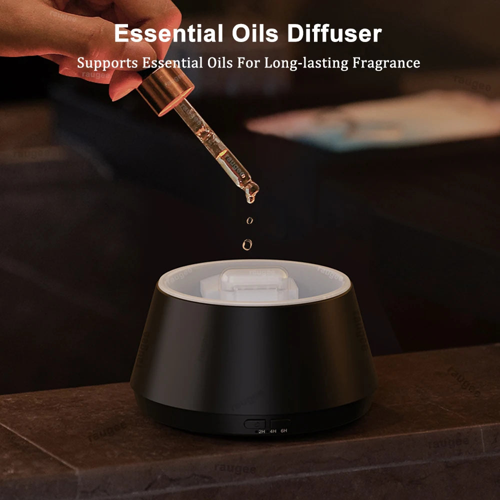 Umidificatore d'aria - Diffusore di oli essenziali aromatici con luce notturna a fiamma colorata, mini umidificatore di fragranze USB per casa e stanza
