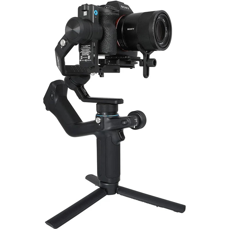 FeiyuTech SCORP Mini 2 – Kit Gimbal, Stabilizzatore a 3 assi per fotocamere mirrorless, smartphone, action cam, con tracciamento AI, luce di riempimento magnetica, carico massimo 1,2 kg