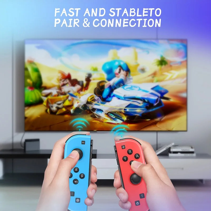 Controller NS Joycons – Gamepad wireless Bluetooth per Switch, vibrazione, turbo, riattivazione, impugnatura da gioco e controllo joystick