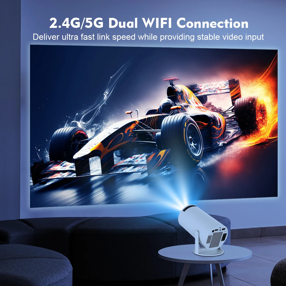 Proiettore Magcubic HY300 Pro 4K LED – Cinema per la casa e l'esterno – Android 11, Dual WiFi6, BT 5.0, 260 lumen ANSI, 1080P