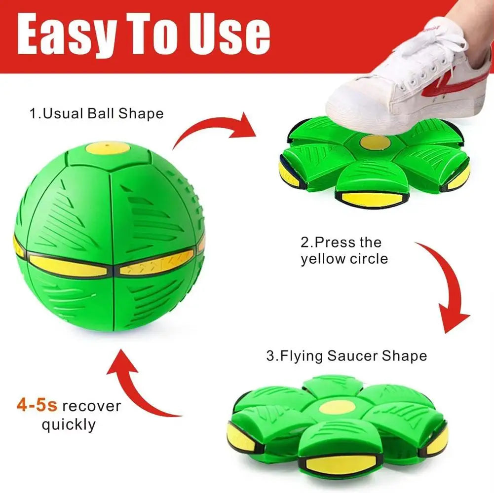 Transformable Flying Ball Magic Ventilation Toy for Kids, Outdoor & Indoor Play, Parent-Child Fun, Elastic Pet Toy
