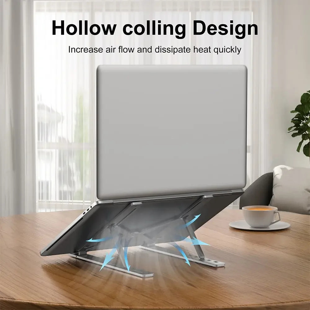 Supporto portatile in alluminio per laptop - Supporto pieghevole per notebook per MacBook, PC e altro