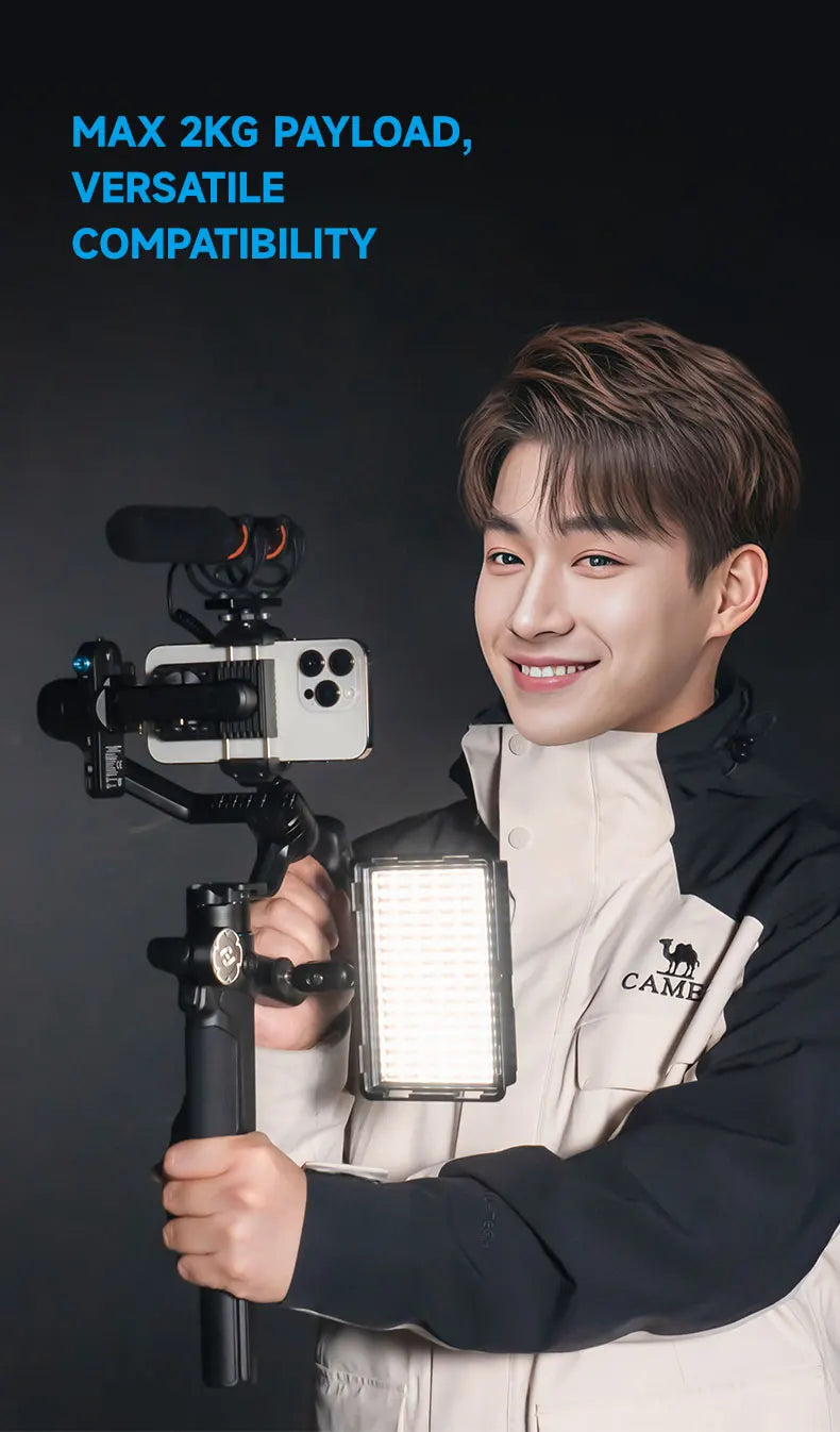 FeiyuTech Stabilizer Mini – Gimbal per smartphone a 3 assi con tracciamento AI, modulo intelligente integrato per fotocamere Mini 3 e Mini 3 Pro