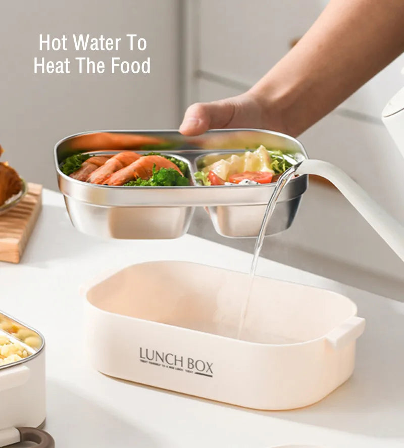 Bento Box Termico - Contenitore per il Pranzo in Acciaio Inox 304 a Doppio Strato da 1500 ml con Borsa Isolante, Conservazione degli Alimenti a Tenuta Stagna per Adulti e Studenti