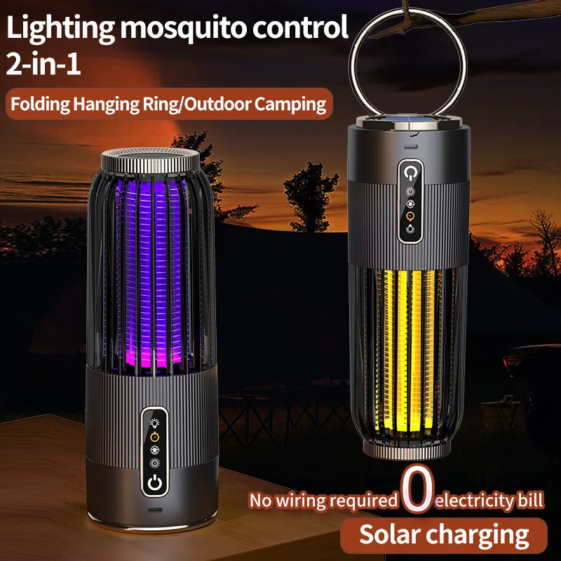 Xiaomi Mosquito Lamp Powerful Electric Killer with Solar USB Charging, Timing Function, Safe Repellent for Infants, Pregnant Women and Outdoor Use