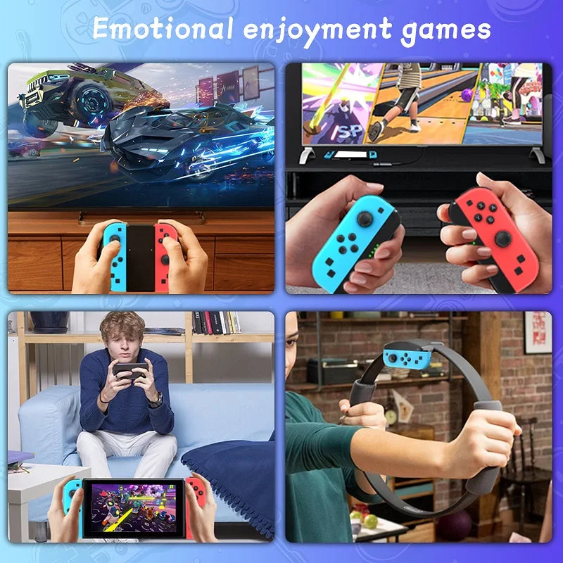 Controller NS Joycons – Gamepad wireless Bluetooth per Switch, vibrazione, turbo, riattivazione, impugnatura da gioco e controllo joystick