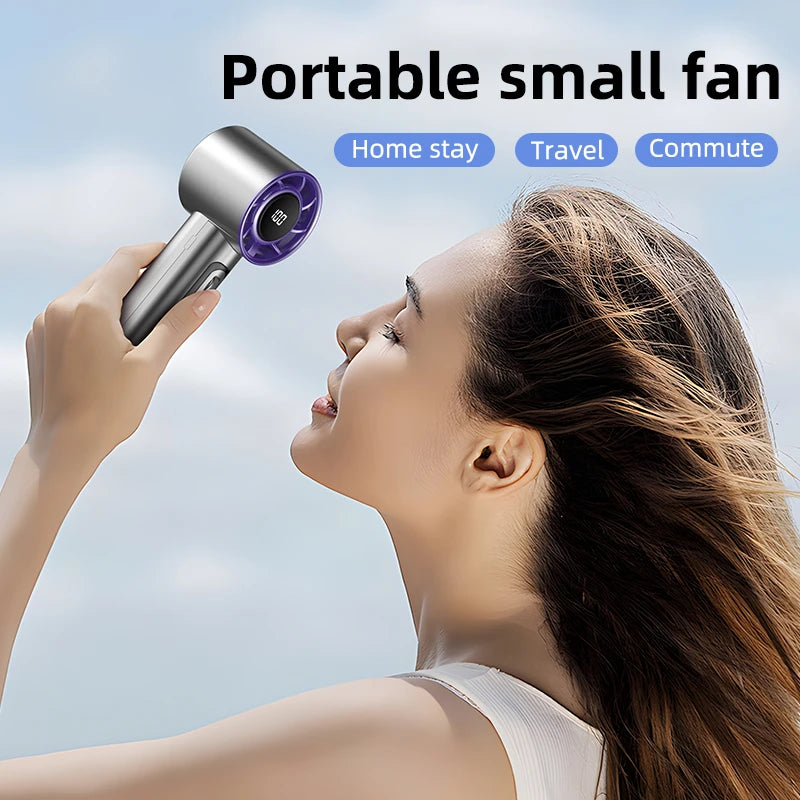 Ventilatore portatile turbo Xiaomi F08 con display a LED, regolazione a 100 velocità, batteria a lunga durata e ricarica rapida USB