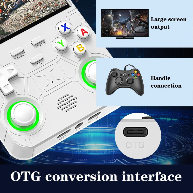 Console R36 – Ultra Retro Handheld, display da 4,0", sistema Linux open source, 128 GB di spazio di archiviazione, lettore di videogiochi portatile