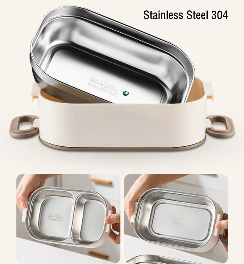 Bento Box Termico - Contenitore per il Pranzo in Acciaio Inox 304 a Doppio Strato da 1500 ml con Borsa Isolante, Conservazione degli Alimenti a Tenuta Stagna per Adulti e Studenti