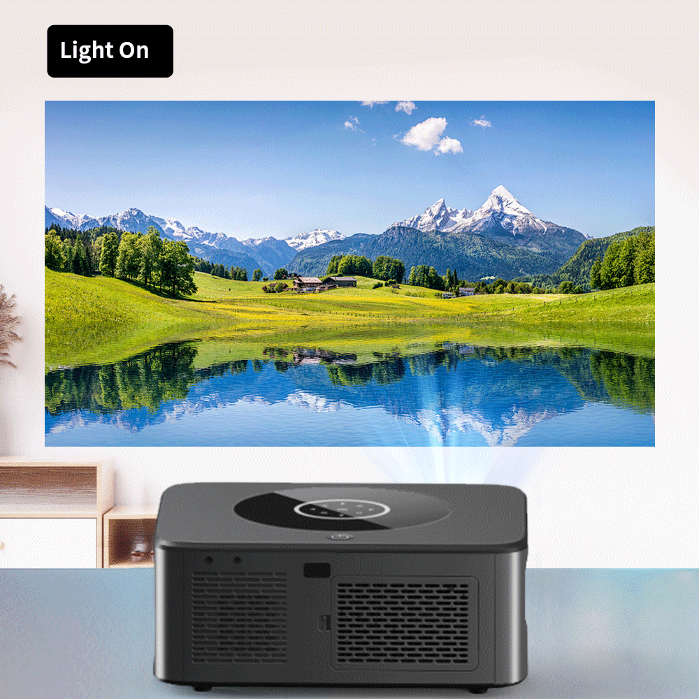 Proiettore XIWBSY – LED Android 4K, 800 ANSI, 25.000 lumen, WiFi 6 e Bluetooth, messa a fuoco automatica e Keystone, sistema video home theater