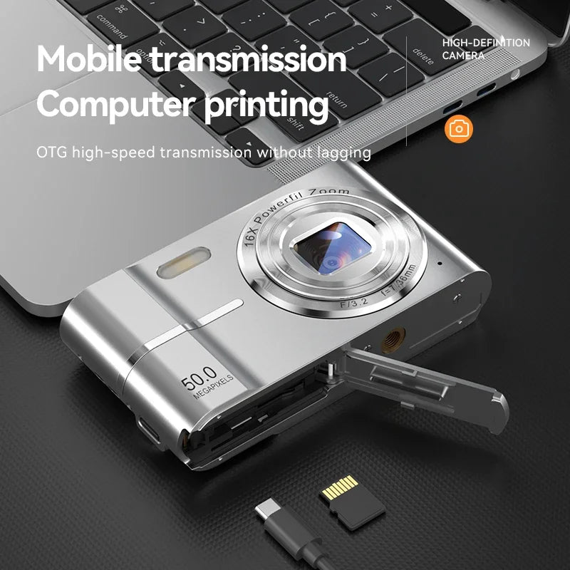 Fotocamera digitale Xiaomi: videoregistratore compatto 4K 50MP con zoom 16x, anti-vibrazione, flash e funzioni di ripresa all'aperto