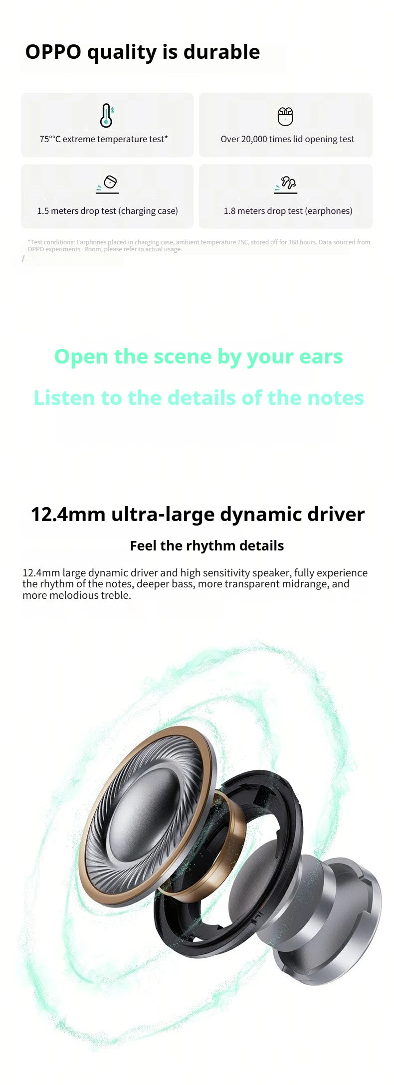 OPPO Enco Air4 – Earphones Wireless Bluetooth 5.4, AI Noise Reduction, IP55 Waterproof, Low Latency, New Sound Version
