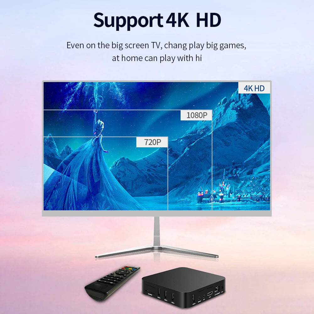 MXQ PRO 4K Android 10 Smart TV Box with RK3228, Dual-Band WiFi, Quad-Core Processor, 3D Video Playback, Home Theater Media Player