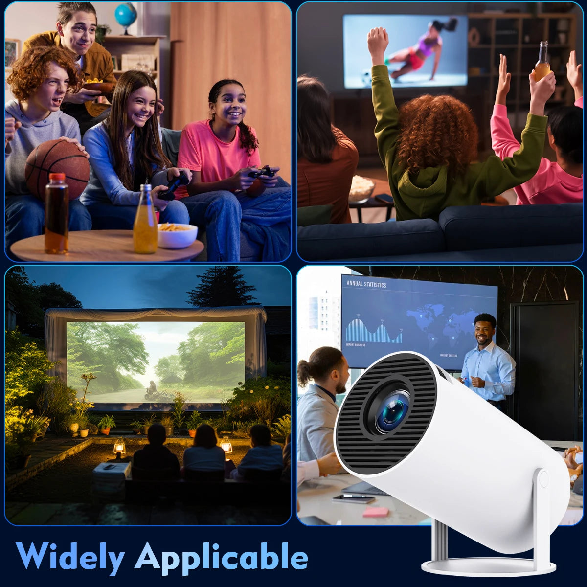 Proiettore Magcubic HY300 Pro 4K LED – Cinema per la casa e l'esterno – Android 11, Dual WiFi6, BT 5.0, 260 lumen ANSI, 1080P