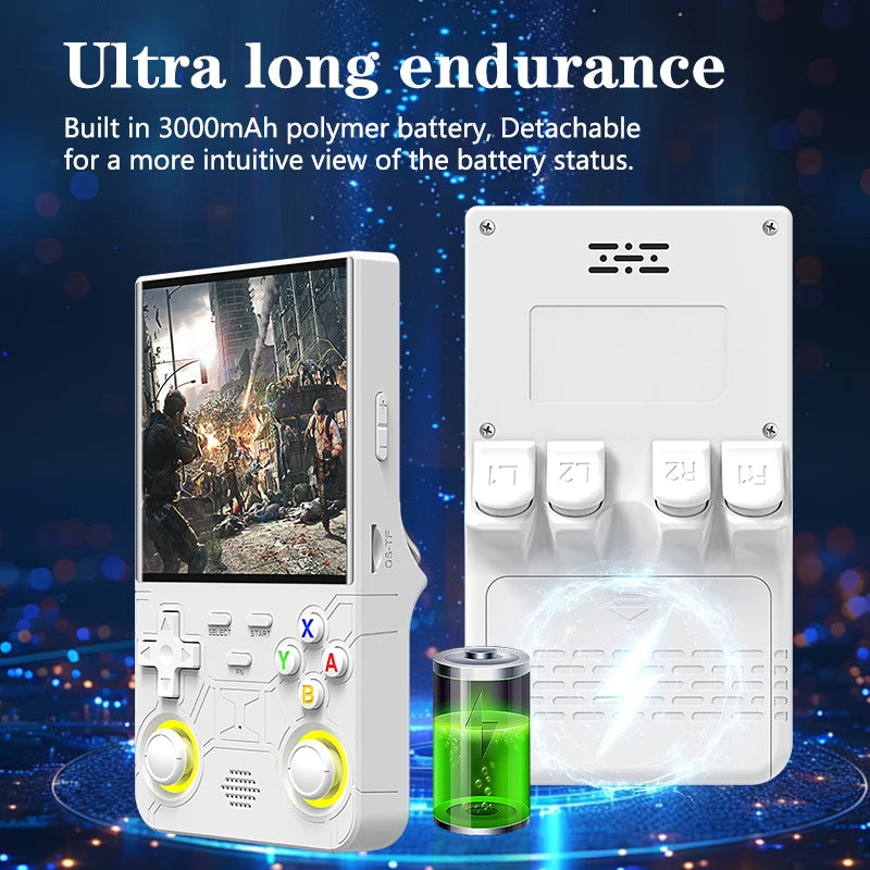 Console R36 – Ultra Retro Handheld, display da 4,0", sistema Linux open source, 128 GB di spazio di archiviazione, lettore di videogiochi portatile