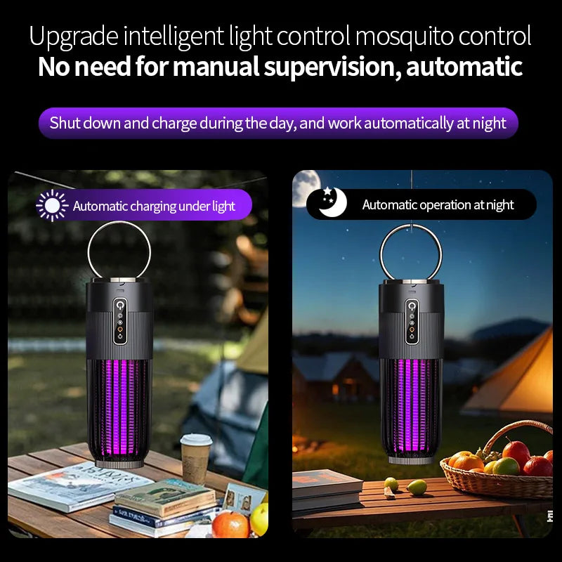 Xiaomi Mosquito Lamp Powerful Electric Killer with Solar USB Charging, Timing Function, Safe Repellent for Infants, Pregnant Women and Outdoor Use