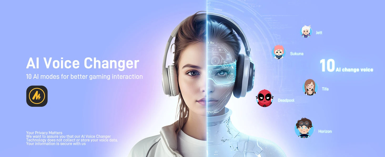 Microfono wireless MAONO – Microfono a condensatore USB DM40 con AI Voice Changer, riduzione del rumore, ideale per giochi, streaming, registrazione su PC e laptop