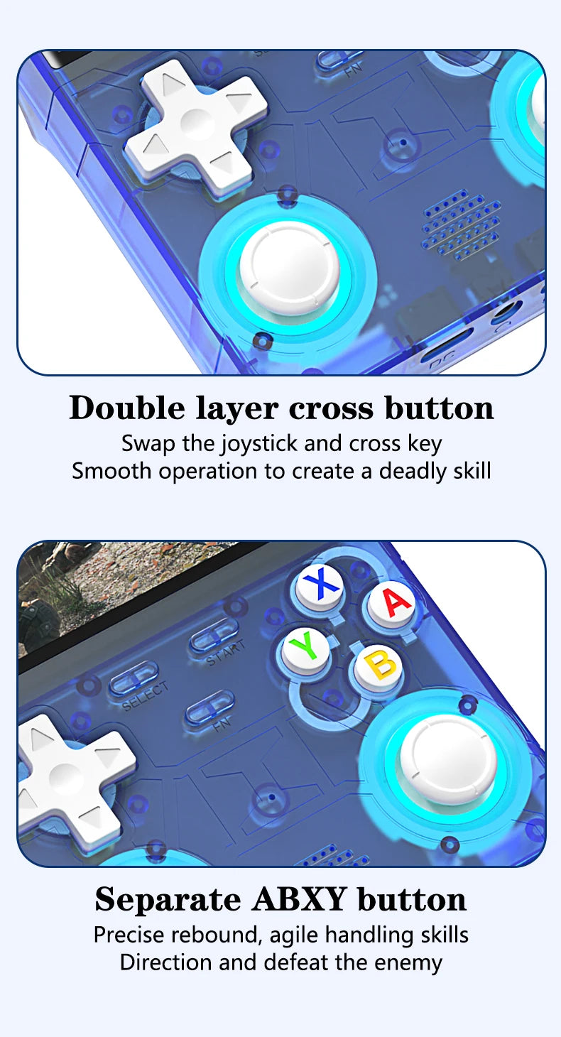 Console R36 – Ultra Retro Handheld, display da 4,0", sistema Linux open source, 128 GB di spazio di archiviazione, lettore di videogiochi portatile