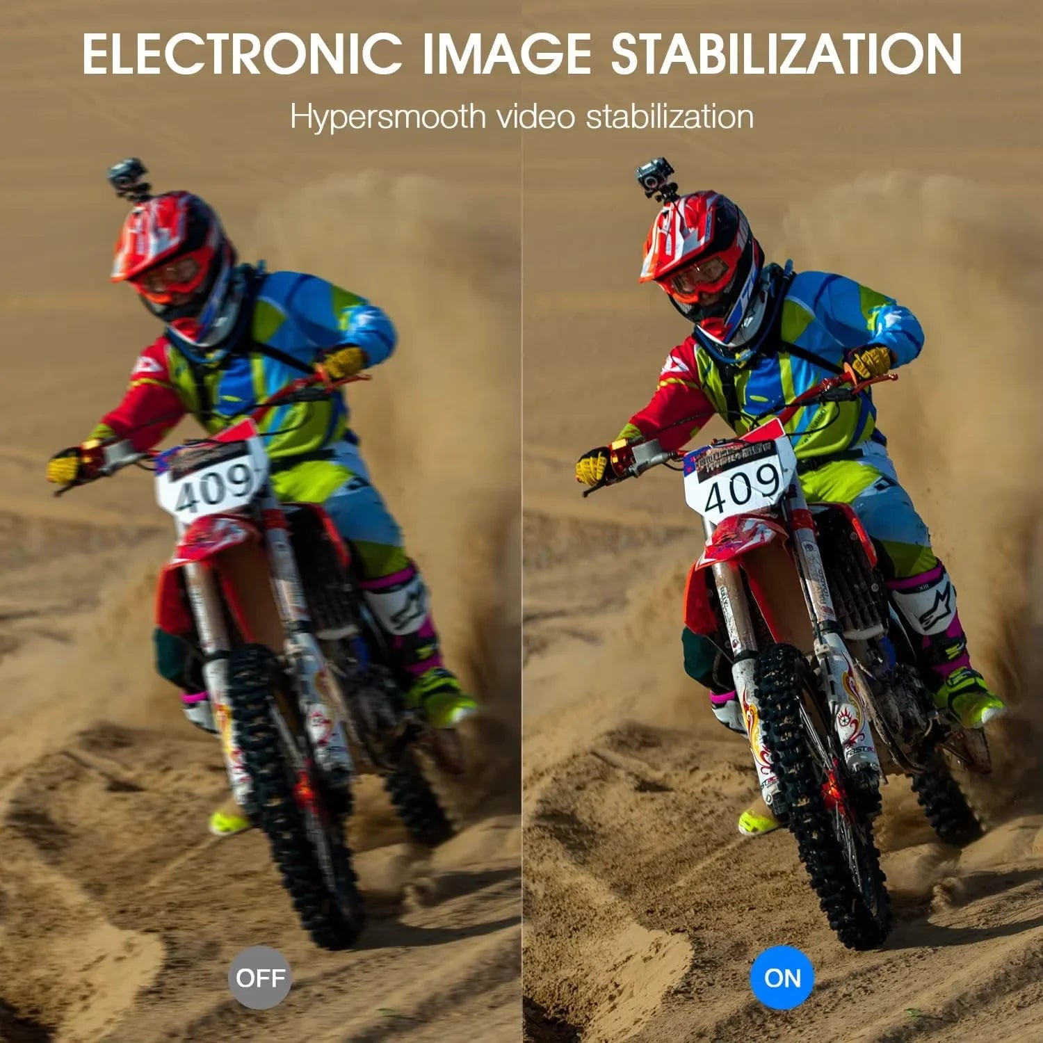 Action Camera Go CERASTES V9 4K WiFi Anti-shake con schermo di controllo remoto, impermeabile, videocamera sportiva professionale, registrazione di guida