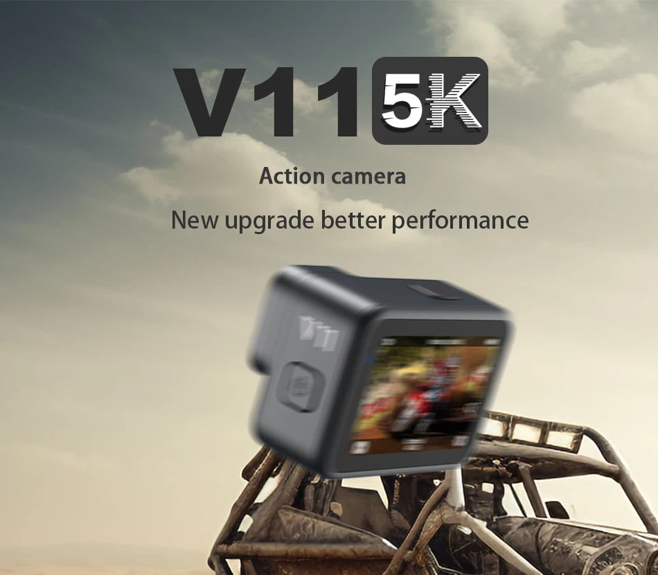 Action Cam CERASTES – V11 5K/4K60FPS Wi-Fi Impermeabile Sport Cam con Anti-Shake, Telecomando, Doppio Schermo e Registrazione Pro Drive