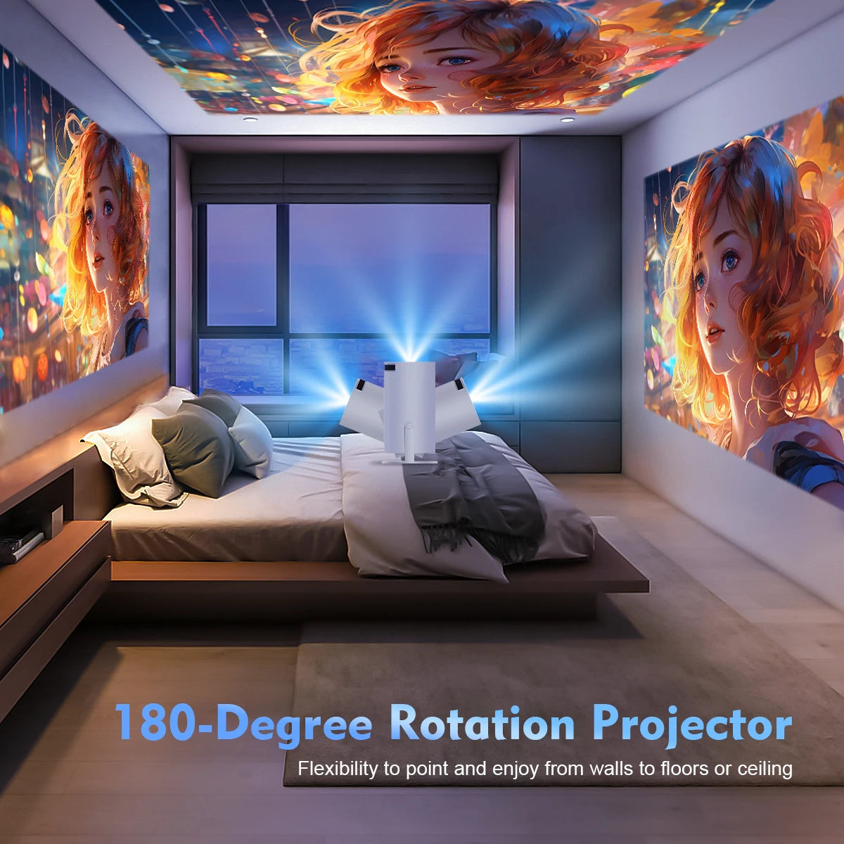 Proiettore Magcubic HY300 Pro 4K LED – Cinema per la casa e l'esterno – Android 11, Dual WiFi6, BT 5.0, 260 lumen ANSI, 1080P