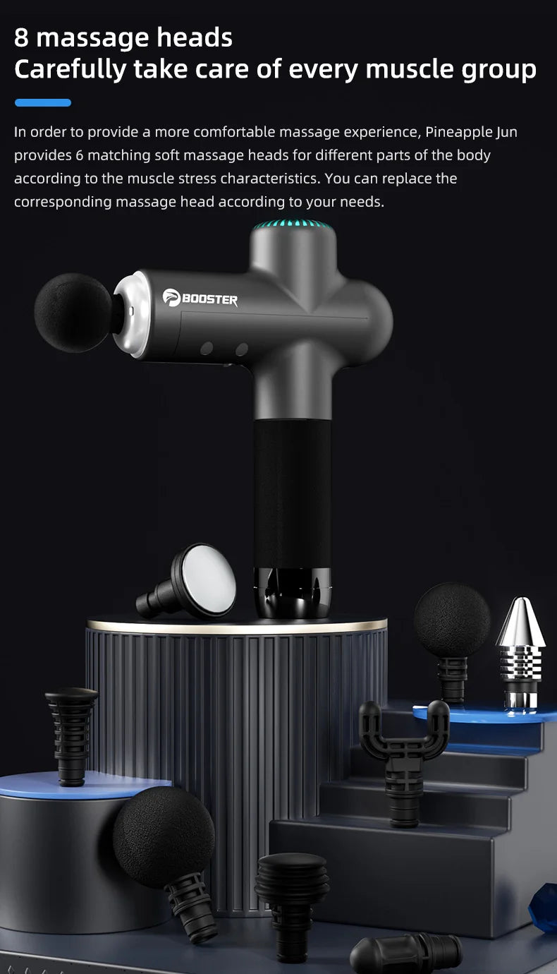 Pistola Massaggiante Booster Lightsaber - Massaggiatore a Percussione Smart-Hit per Recupero Muscolare Profondo