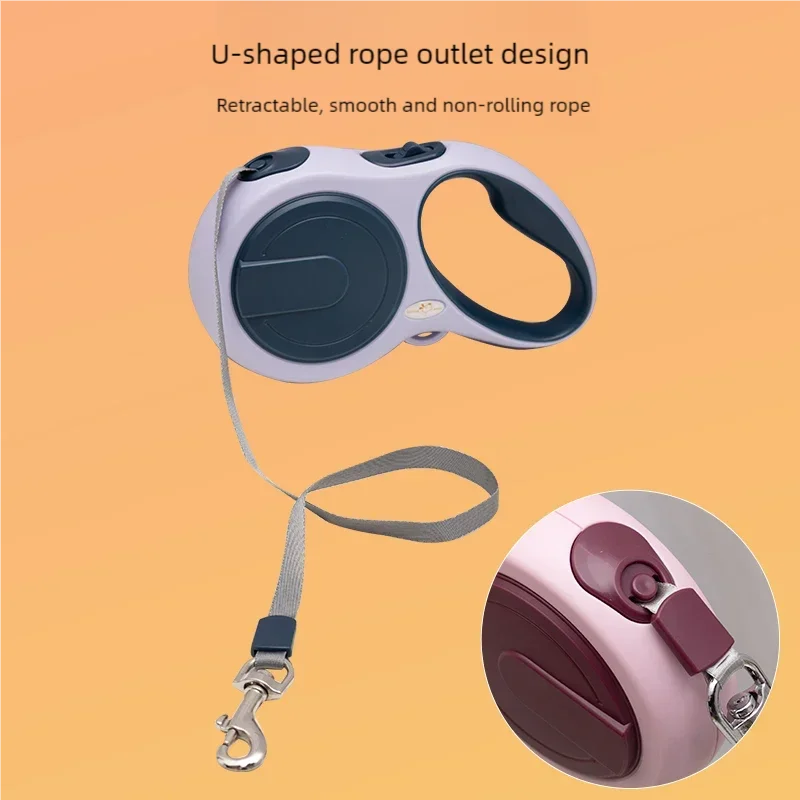 Guinzaglio retrattile per cani – 5 m in nylon resistente, collare automatico durevole per cani e gatti di piccola, media e grande taglia