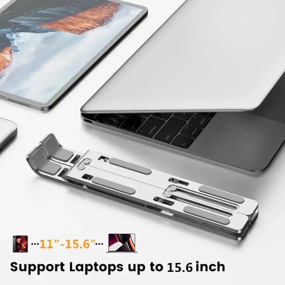 Supporto portatile in alluminio per laptop - Supporto pieghevole per notebook per MacBook, PC e altro