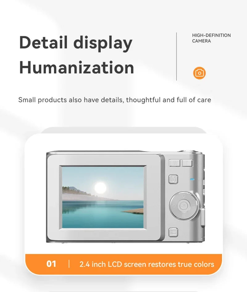 Fotocamera digitale Xiaomi: videoregistratore compatto 4K 50MP con zoom 16x, anti-vibrazione, flash e funzioni di ripresa all'aperto